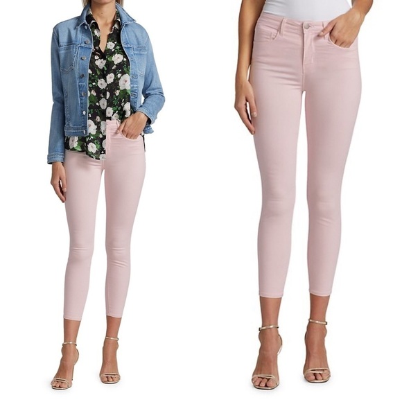 L'AGENCE Margot High-Rise Skinny Jeans in Ballerina Pink AS IS - Picture 1 of 10